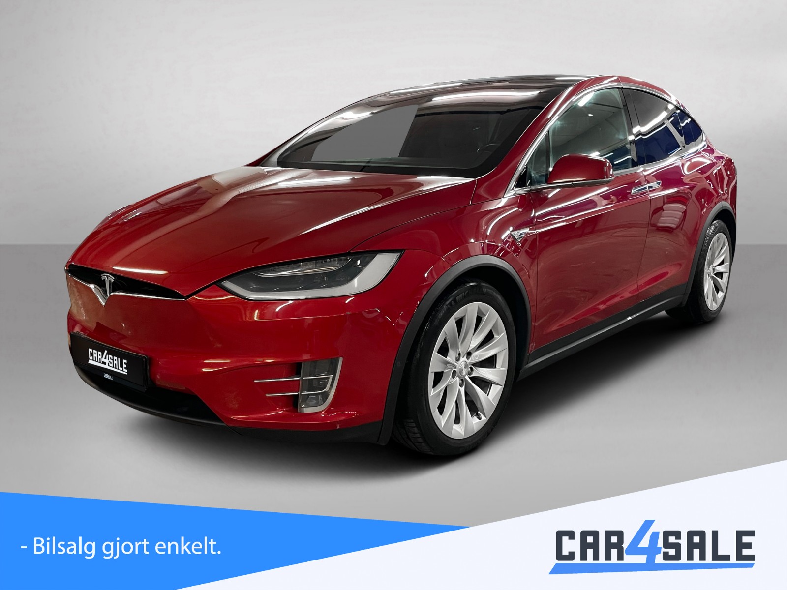 Forsidebilde av Tesla Model X 2016 90D 6-s/ Vinter/ AP/ Garanti/ Del-skinn/ P.Varm/ Ny EU!