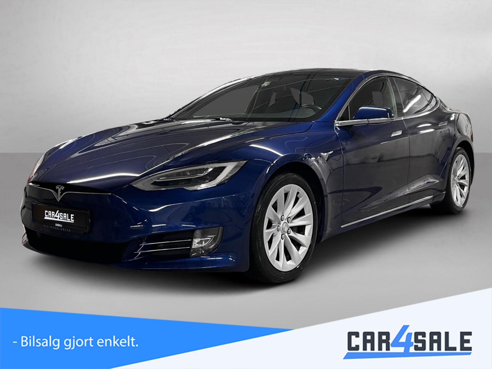 Forsidebilde av Tesla Model S 2017 75 / 490km / Skinn / Carbon / Pano / EU25 / Norsk / 19"