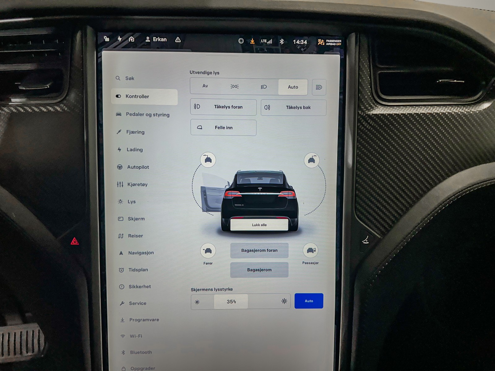 Bilde av Tesla Model X 2018 100D 7-s 485km / Skinn / MCU2 / Vinter/ HIFI/ AP/ Krok