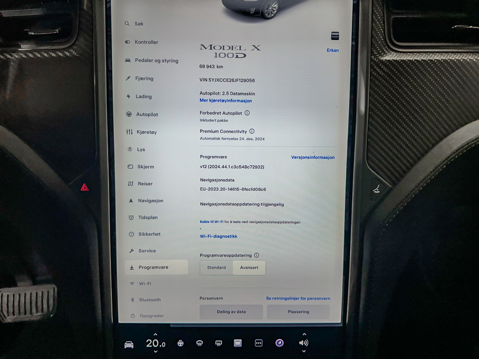 Bilde av Tesla Model X 2018 100D 7-s 485km / Skinn / MCU2 / Vinter/ HIFI/ AP/ Krok